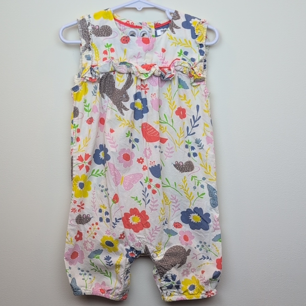 Baby Boden Floral Print Kids Easter Bunny Romper 18-24 Months